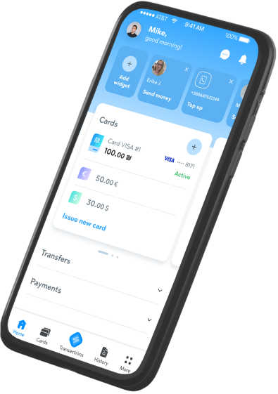 Мобильный телефон с открытым приложением STB.